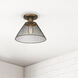 Carver 1 Light 10 inch Copper Patina Semi-Flush Ceiling Light
